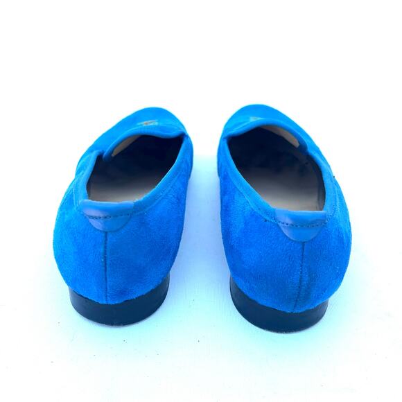 Shipton & Heneage Men’s Velvet Smoking Slippers Loafers Blue Palm Tree US 9 - Picture 6 of 9